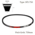 SPZ-750 V-Belts, 750 mm Pitch Length x 10mm Width x 8mm Thickness, Rubber Drive Belt for Power Transmission