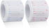 Outus 1000 Pcs Dissolvable Food Labels for Container, Removable Canning Stickers, 500 Labels Per Roll, Red and Blue