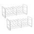 PATIKIL 24 Holes Tube Rack, 2Pcs 27mm Square Hole 304 Stainless Steel 3 Layer Tube Holder Stand for Lab Experiments