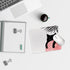 Personalized Black Cat Mouse Pads for Home Office, Mid Century Modern Minimalist Design, 9.5x7.9 inches