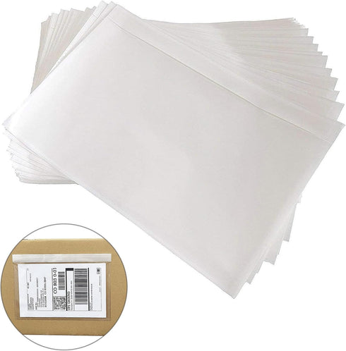 BEUYI Packing List Envelopes, Clear 9.5'' x 6.7'', Adhesive Shipping Label Pouches, Fits Half Letter-Size Paper (240