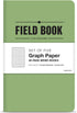 Elan Publishing Company Field Notebook/Pocket Journal, 3.5"x5.5", Green Graph Memo Book, Pack of 5