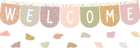 Terrazzo Tones Welcome Bunting Bulletin Board, Teacher Created Resources (TCR7200)