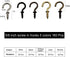 160 Pcs Small Screw Hooks, 5/8 Inch Metal Twist in Hook, Christmas Lights Patio Hanging Jewelry Hooks, 5 Colors