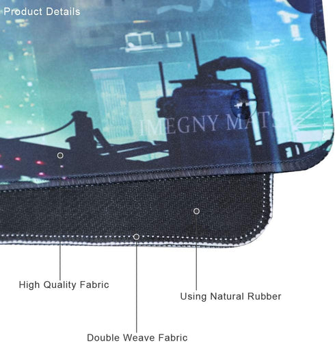 Extended Gaming Mouse Pad, Portable Mat for Keyboard & Mouse with Stitched Edges, 90x40