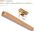HBGFHG 360 Dimmable 1PCS) Led Rotatable Magnetic Battery Operated Wall Lights USB Rechargeable Led Vanity Night Light