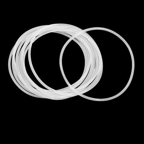 X AUTOHAUX Silicone O-Rings - VMQ Seal Gasket for Compressor Valves Pipe Repair, 50mm OD, 47mm ID, 1.5mm Width, White,