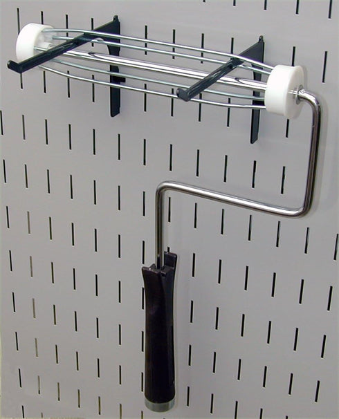 Wall Control Slotted Metal Pegboard Hooks Pair - 6in Reach Extended Hook - Black for Pegboard and Tool Board