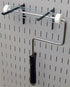 Wall Control Slotted Metal Pegboard Hooks Pair - 6in Reach Extended Hook - Black for Pegboard and Tool Board