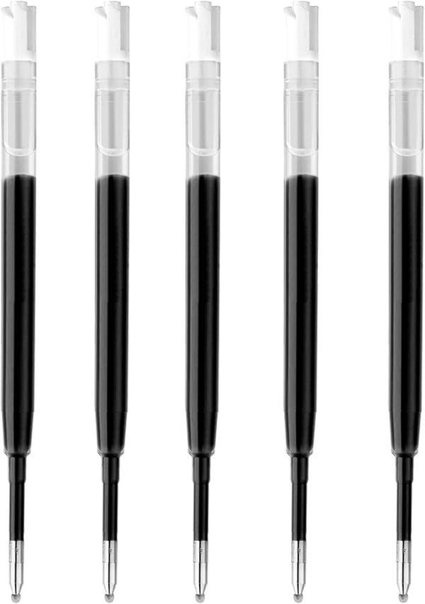 DunBong G2 Gel Ink Pen Refills, 0.5mm Fine Point for Retractable Gel Pens, Pack of 5 (Black)
