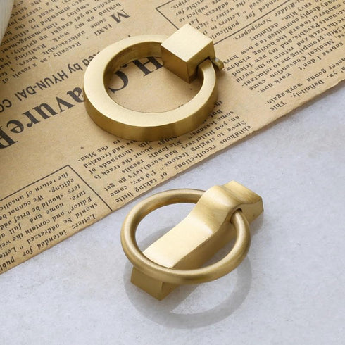 SANCHAKOU 2 Pack 41 41 20Mm Gold Dresser Knobs Chinese Style Drawer Wardrobe Bedside Cabinet Handle Cabinet Copper Shoe