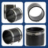 Supply Giant 6I49 Flexible PVC Coupling with Stainless Steel Clamps, 4", Black