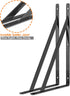 STARVAST 4 Pack 9.8 6.3 inch, 90 (250x160mm) Heavy Duty Shelf Brackets x Floating Shelves Black Triangle Shelf