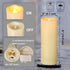 4 Pack Outdoor Flameless Pillar Candles with Remote and Timer Battery Operated Waterproof Electric LED Candle Set for Home D cor Halloween Party Wedding Supplies Garden Christmas Decoration 2 x6 by Smallpenglai