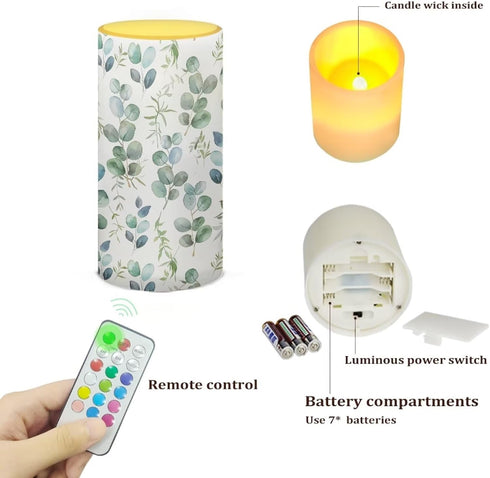Flameless Candles Battery Operated LED Lights Flickering Candles with Remote Control and Timer for Wedding Birthday