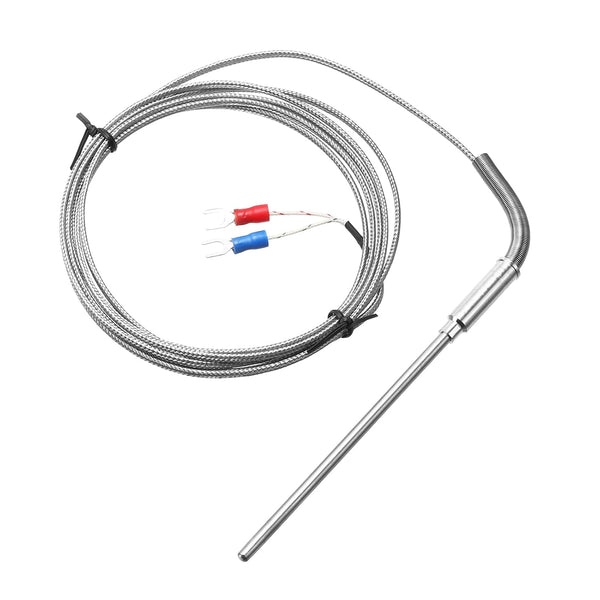 MECCANIXITY K Type Thermocouple Temperature Sensor Probe, 4x100mm 6.6ft Wire, Stainless Steel