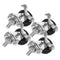 Beaupretty 4pcs Threaded Stem Trolley Caster Wheels with Brake Rubber Swivel Casters