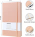 Notebook Journal, Lined Hard Cover, 100 GSM Premium Thick Paper, 5"×8.25" with Inner Pocket