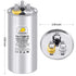Capacitor for Air Conditioner 70+7.5 uf MFD 370 or 440 Volt VAC, Multi-Purpose Round Capacitor for AC Motor Run or Fan Motor Start or Condenser Straight