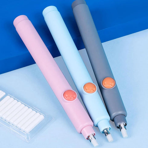 Electric Eraser, Automatic Pencil Eraser with Proper Size, Easy Strong ABS Design and 20 Refills for Artwork
