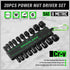 SWANLAKE 20PCS Power Nut Driver Set for Impact Drill, 1/4 Hex Head Drill Bit Set SAE and Metric