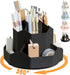 Pencil Pen Holder for Desk, 9 Slots 360 Degree Rotating Desk Organizer, Cute Pencil Cup Pot for Office, School, Home Use