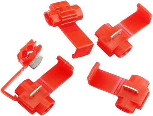 ZYAMY 50pcs Scotch Lock Quick Splice Wire Terminals, Cold Pressed Insulated Snap Lock Connectors for AWG 16-22