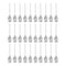30pcs 21Gauge Stainless Steel Dispensing Needles, 1" Blunt Tips Luer Lock for Thick Liquids