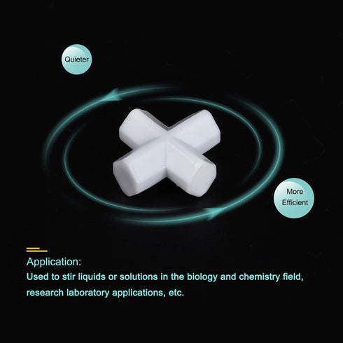 MECCANIXITY Magnetic Stirrer Mixer, Stir Bar Rod 25mm(1") Cross Shape Coating Magnet, White, 3Pcs for Laboratory
