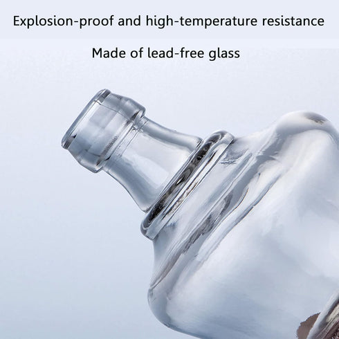 Dental Alcohol Lamp, Glass Alcohol Burner Lamp for Lab or School Chemistry, Heating Equipment with 5 Replacement Wicks