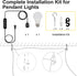 3-Way Dimmable Timmer Setting LALISU Plug-in Pendant Light Rattan Hanging Lamp, Boho Hanging Lights with Woven