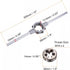 uxcell Die Stock Handle Wrench Set, Adjustable Wrench Hand Tool, M16 x 2 Threading Round Die, 38mm Holder