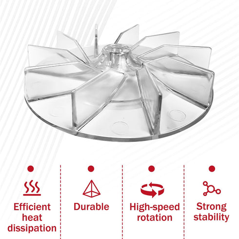 12988SAN Vacuum Cleaner Replacement Fan for Eureka Sanitaire Upright Vac, Fits Multiple Models, Durable Plastic Fan