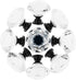 YourGift 12 Pack Diamond Shaped Crystal Glass Drawer Knobs, 30mm Cabinet Pull Handles, Black