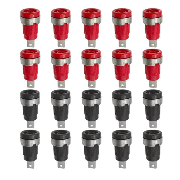 Qingdinu 40 PCS Insulated Safety 32A 4mm Banana Socket Terminal Female Jack Panel