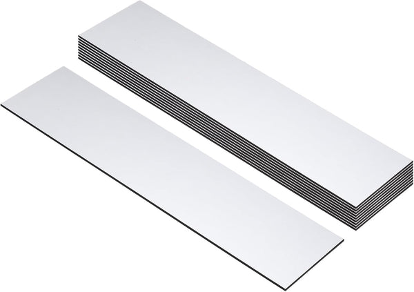 PATIKIL Blank Name Plates - 10Pcs Custom Engraved Rectangle Laser Engraving Blanks for Office Desk DIY, Light Grey,
