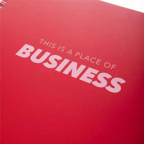 Graphique Large Red Spiral Notebook w/Pink Message – Fun Journal for Personal Thoughts, 160 Ruled Pages, 9" x 11"