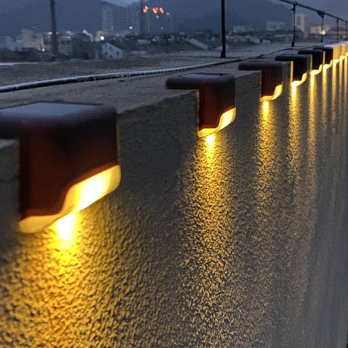 Generic -4Pcs) Outdoor Solar Deck Lights Waterproof LED Solar Lights for Outdoor Step Fence Railing, Deck Lights Solar