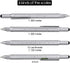 HeTaoCat Gifts Multi Tech Tool Pen, 6 in 1 Stylus Pen with Screwdriver, Ruler, Levelgauge, Ballpoint Pen (White)
