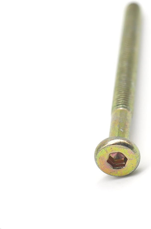 10-Pack M6-1.0 x 75mm Allen Head Furniture Cot Crib Bed Bolt Barrel Nut, Zinc Plated Hex Key Drive Socket Cap Screws