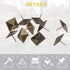 Antique Upholstery Nails Decorative Tacks for DIY Projects, Jewelry Boxes, Drawer Repair, 50Pcs-Bronze (0.46"x0.7")