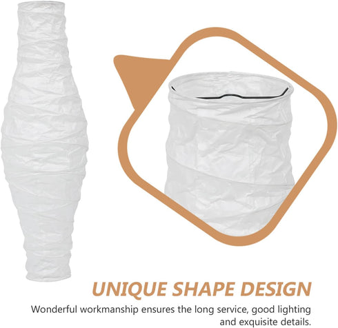 OSALADI Nordic Style Paper Floor Lamp Shade Light Fixture Cover Wide Paper Lamp Shade