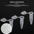 Microcentrifuge Tubes - 1.5ml PCR Tube with Snap Cap, 500 Pcs