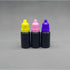 Snadulor 60pcs 5ml Empty Black Plastic Dropper Bottle with Protective Cap, Eye Drop Bottle (White Cap)
