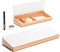 Yeoux Glass Desktop Whiteboard with Wood Organizer for Small Office Accessories, Aesthetic Dry Erase Board with Drawer