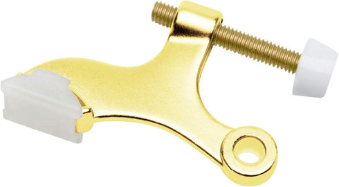 Nuk3y Heavy Duty Adjustable Door Stop (6 Pack, Polished Brass)