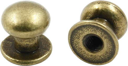 12pcs Mini Drawer Pulls, 0.31" x 0.39" Round Cabinet Knobs, Antique Bronze Handles for Dresser Closet Jewelry Box