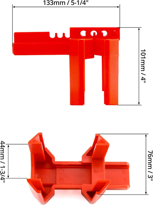 10 Pack 1/2"-2-1/2" QWORK Small Ball Valve Lockout, Adjustable Ball Valve Lockout Device, for Outside Pipe Diameter