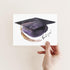 Set 24 Graduation Thank You Cards Boxed - Watercolor Graduation Cap Thank You Greeting Cards w/White Envelopes