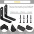 12Pcs 2.5 Inch 90 Black Corner Brace L Brackets Stainless Steel Heavy Duty Shelf Bracket for Wood, Shelves, Wall